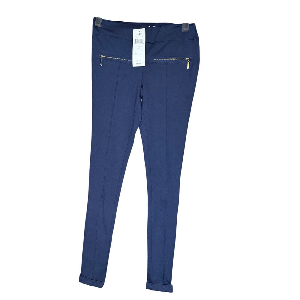Lola Navy Pull-On Ankle Trousers Size 1 NWT
